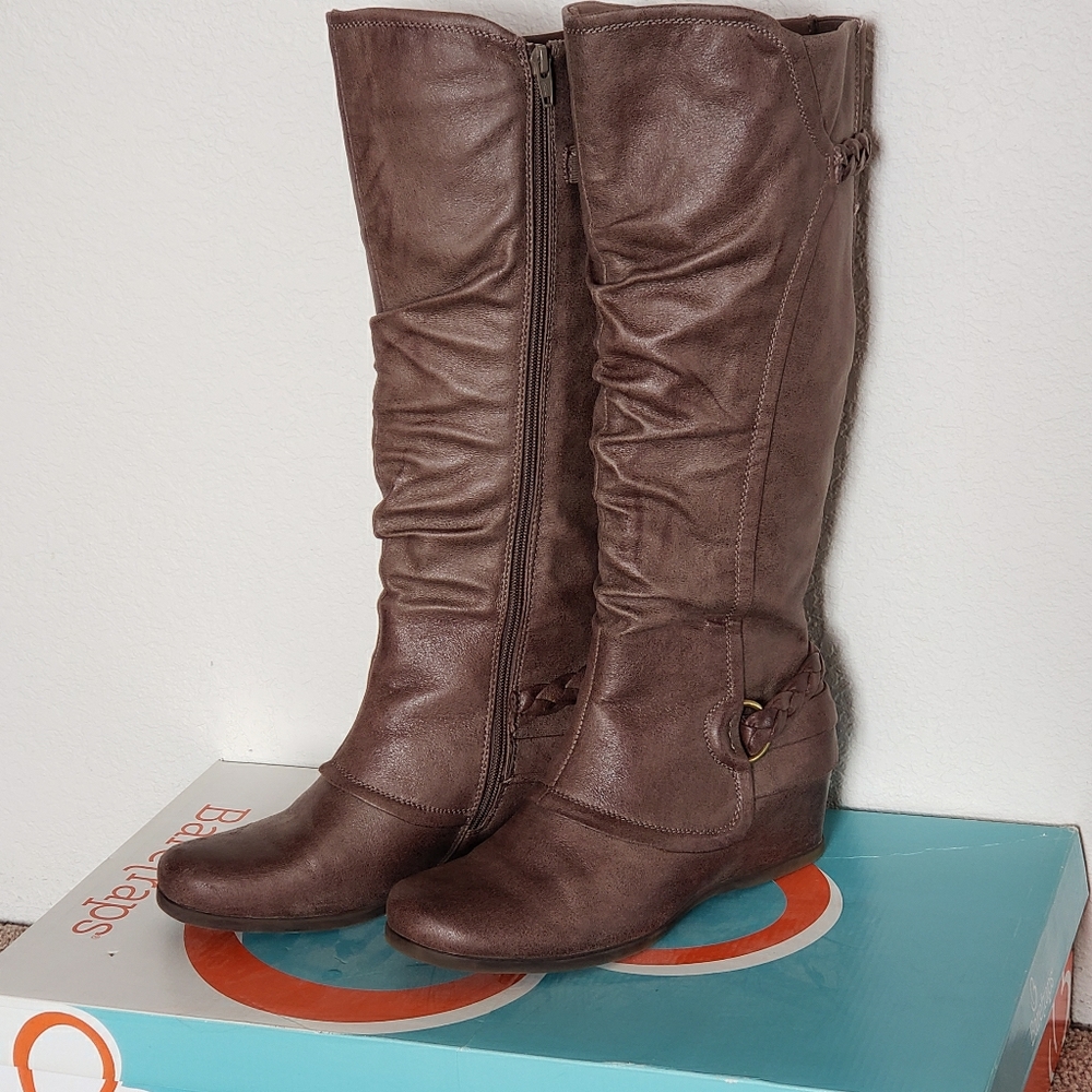 Round Toe Boots Below Knee